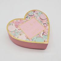 Caja de Chocolate de Lujo con Tapa y Base en Forma de Corazón, Empaque Rígido de Cartón con Lazo de Cinta para Dulces y Sets de Regalo Románticos