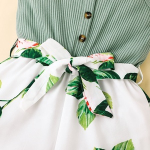 Conjunto Casual Romántico de Dos Piezas para Niñas de 2 a 6 Años, Top con Tirantes de Moda de Verano, Pantalones Cortos con Estampado Floral - Product Image 5