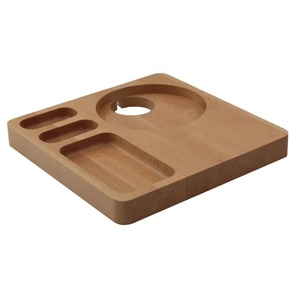 Hotel Supplies Anti-theft Design Deluxe Wood Lacquer Finish Europe Style Welcome Tray Multifunction Portable Storage Living Room
