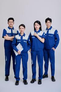 ชุดทำงานแขนสั้นของผู้ชายสีฟ้าและสีเทาเพื่อความปลอดภัยมองเห็นได้ชัดเจนจากเวียดนาม - Product Image 6