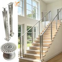 Quadratischer 2-Zoll-Edelstahlpfosten SS316 in Schwarz mit verstellbarer Oberhalterung, quadratischer Metallpfosten für Innentreppen und Außenterrassen-Geländer