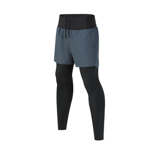 Pantalones Deportivos de Dos Piezas para <span class=keywords><strong>Hombre</strong></span>, de Cintura Alta, Secado Rápido, para Maratón, <span class=keywords><strong>Atletismo</strong></span>, Entrenamiento, Running, Fitness, Yoga - Product Image 5