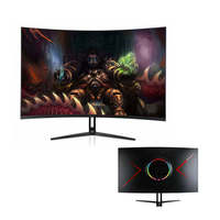 Écran de bureau incurvé pour jeux PC 19-34 pouces IPS LCD 144Hz/165Hz 2K/4K HDR avec barre lumineuse RGB, DC DP