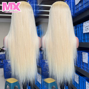 Peluca de Cabello Humano Virgen Natural de 40 Pulgadas, Color Rubio 613, con Frente de Encaje sin Pegamento 13x6, Cabello Indio Camboyano para Mujer - Product Image 4