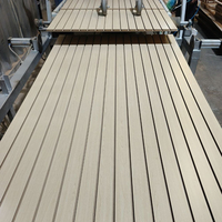 Panneau mural à lattes en PVC de 18 mm, panneau MDF rainuré 4x8 pieds, panneau mural d'affichage pour la décoration des magasins de détail et des supermarchés, directement de l'usine