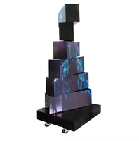 Écran LED rotatif à 360° à 10 couches, double face, affichage cinétique mécanique, écran d'art numérique, panneau publicitaire LED, signalétique LED