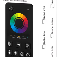 Controlador de Tiras LED RGBCCT AP MESH 2.4G, DC12V-24V, PWM, 4 Zonas, Sincronización en Grupo, Control por Voz, Control Remoto RF, 30M, IP20, Impermeable, 360W Máx.