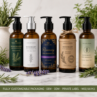 Aceite de Masaje a Base de Plantas con Aroma a Romero y Lavanda, Hidratante y Suavizante para el Cuidado de la Piel Corporal, Set de Regalo para Spa, OEM ODM 100ml