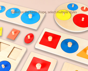 Direct Sale From Manufacturer Hot New Five-Color Geometric Panel Best-Selling Educational Wooden Toys for Kids Boys and Girls - Product Image 2