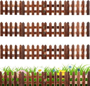 Bordure de jardin en bois Clôture de jardin en bois Bordure de paysage Bordure de lit de fleurs décorative Extérieur pour cour Patio Pelouse Arbre - Product Image 2