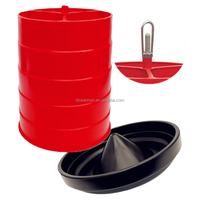 Nouveau mangeoire et abreuvoir pour poulet en plastique de 15kg Abreuvoir et mangeoire pour poulet de ferme avicole
