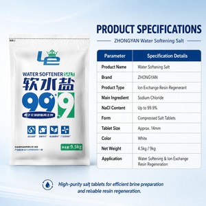 Tablettes de sel adoucisseur d'<span class=keywords><strong>eau</strong></span> de qualité 99,9 % pour la recherche en laboratoire et la stérilisation de qualité médicale, sel PDV - Product Image 5