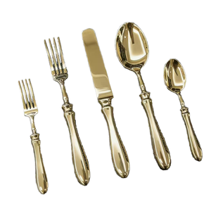 Ensemble <span class=keywords><strong>de</strong></span> <span class=keywords><strong>Couverts</strong></span> <span class=keywords><strong>de</strong></span> Luxe Dorés en Acier Inoxydable – Vaisselle Écologique et Durable pour Fêtes, Cadeaux d'Affaires, Origine Guangdong, Compatible Lave-Vaisselle - Product Image 1