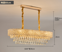 Lustre en cristal K9 de luxe pour salon, lampe suspendue pour salle à manger, plafonnier nordique pour chambre à coucher, luminaire suspendu
