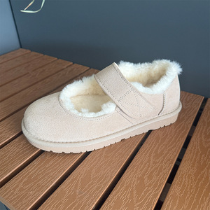 Bottes de neige en cuir pour femmes, nouvelle collection hiver 2026, semelle épaisse, chaudes, en cuir véritable avec doublure en polaire et coton, chaussures en coton - Product Image 5