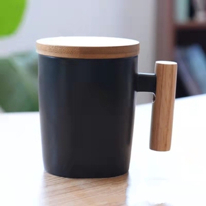 Tùy chỉnh Nordic <span class=keywords><strong>Mug</strong></span> gỗ xử lý ly cà phê sáng tạo vài cốc nước Cốc văn phòng kinh doanh Quà Tặng bán buôn gốm cốc cà phê - Product Image 2