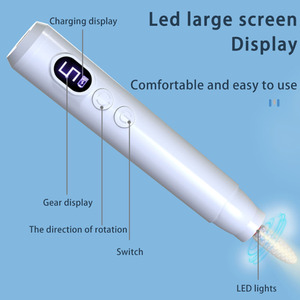 Kit de taladro eléctrico <span class=keywords><strong>para</strong></span> <span class=keywords><strong>uñas</strong></span>, <span class=keywords><strong>lima</strong></span> de <span class=keywords><strong>uñas</strong></span> eléctrica inalámbrica profesional, de mano portátil recortadora de <span class=keywords><strong>pies</strong></span>, herramienta amortiguadora - Product Image 4