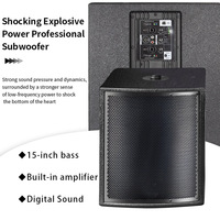 Altavoz de Columna Subwoofer Activo Profesional de 15 Pulgadas para Interiores y Exteriores para Salones de Banquetes Medianos