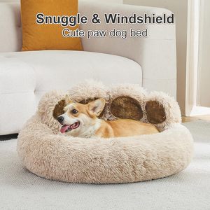 Pet Dog & Cat <b>Bed</b> Round Striped Wood Sustainable All-Season Warm <b>Comfortable</b> Removable Washable for Small Dogs - Product Image 5