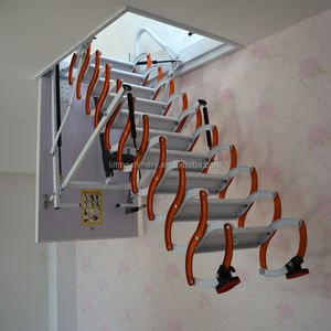 Escalera Telescópica Plegable Eléctrica Moderna para Interiores, Invisible, para Ático, Henzs E-TM-01, 300 kg, 10 pies, 45, Titanio, Magnesio - Product Image 3