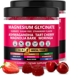 Contenitori di Gommose al Glicinato di Magnesio per Bambini 1000mg Vitamina D3 10000 UI K2 Glicinato di Magnesio per il Sonno - Product Image 1