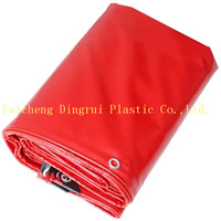 100% bâche de tissu de tente résistante à la chaleur imperméable à l'eau bâche en toile de poly coton enduite de PVC