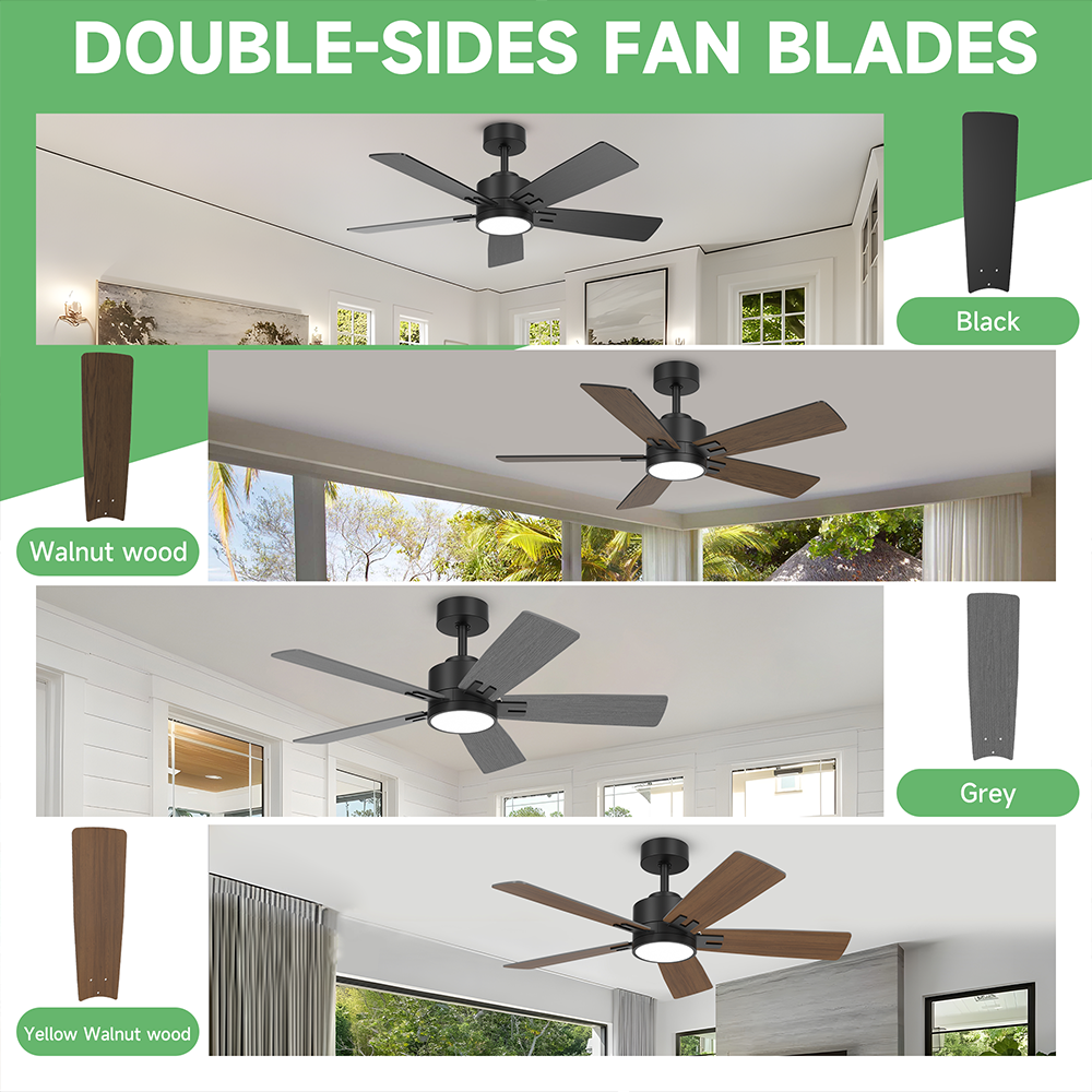 สีดำ + สีวอลนัท + สีเทา + สีวอลนัทเหลือง