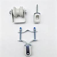 Support de câble robuste en porcelaine avec boulon et écrou, support en acier galvanisé pour l'entrée de câbles, utilisation extérieure