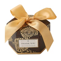 Boîtes cadeaux de mariage hexagonales de luxe avec couvercle