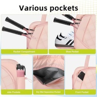 Sac de raquette imperméable et tendance de grande capacité avec compartiment à chaussures indépendant pour le rangement de matériel sportif et les voyages en extérieur
