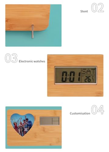 2026 Hot Selling Led Digital <b>Clock</b> <b>Wooden</b> Bedside Office Desk Decorations Digital Azan <b>Clock</b> Desk <b>Clock</b> With Picture Frame - Product Image 5