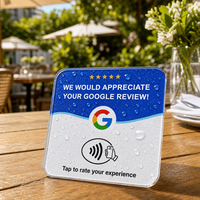 Plaque de commentaires NFC en acrylique premium, menu et panneau de commentaires personnalisés avec logo, gravure laser, commande en gros