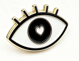Colgante de Ojo Chapado en Oro, de Latón Blanco y Negro, Estilo Vintage, Regalo de Joyería para Mujer - Product Image 3