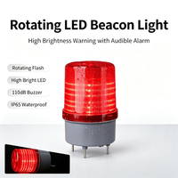 Feu de signalisation rotatif étanche avec alarme sonore 110 dB et balise LED multicolore pour équipement de machine d'atelier