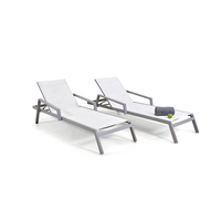 Hôtel minimaliste meubles de jardin piscine chaises longues imperméable extérieur Teslin maille aluminium Chaise longue