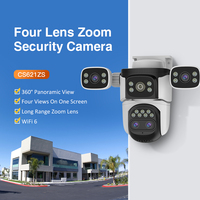 Caméra de sécurité extérieure Vstarcam CS621ZS 12MP avec zoom 10X, WIFI, quatre objectifs, détection de mouvement, caméra IP intelligente pour la maison