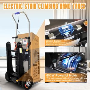 Truk tangan Dolly memanjat tangga elektrik dengan rel karet kereta bergerak tugas berat - Product Image 2