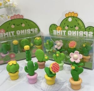 4Pcs Thân Thiện Với Môi Sáng Tạo Xương Rồng Tẩy <span class=keywords><strong>3D</strong></span> Câu Đố Vui Tẩy Cho Đảng Trang Trí, Ủng Hộ, Trẻ Em Quà Tặng - Product Image 1