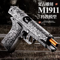 Pistola de Juguete de Bala Blanda Grabada Estilo Vintage con Expulsión de Cartuchos, Totalmente Automática, de Largo Alcance para Niños, Ideal para Dropshipping en Shopify