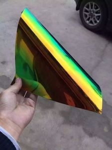 WRAPMASTER 1.37*17 mètres Vert arc-en-ciel <span class=keywords><strong>Holographique</strong></span> Chrome Car Wrap Vinyl Roll Wraps - Product Image 2
