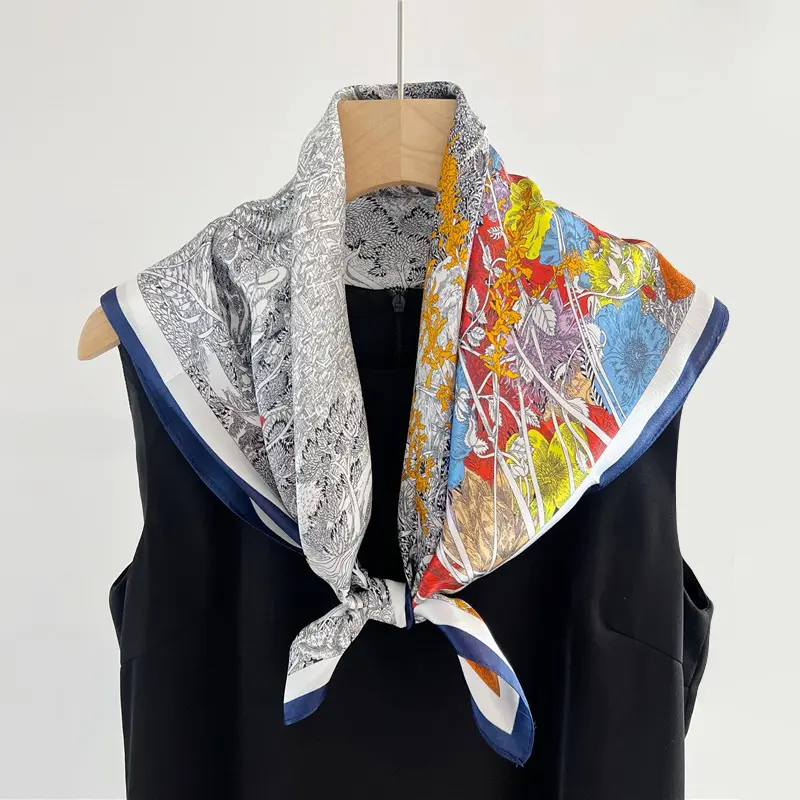 New Square satin silk scarf 65*65cm Classic city animal design womens scarf custom scarves