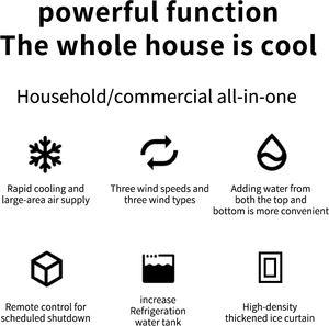 Nouveau climatiseur/refroidisseur portable DC/AC, type ventilateur, pour extérieur, maison, hôtel, vente en gros - Product Image 2