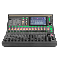 Console de mixage numérique professionnelle MX2010 20 canaux, 16 entrées micro, écran tactile 7 pouces, télécommande WiFi, console de mixage audio USB