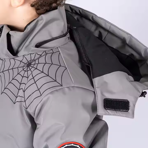 ชุดสกีสไปเดอร์แมนสำหรับเด็ก, แฟชั่นต่อกันสีดำและน้ำตาลพร้อมด้วยคุณสมบัติกันน้ำที่ระบายอากาศและปิดด้วยซิป - Product Image 4