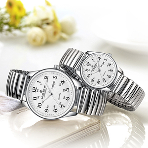 Montres en gros étanches 3 ATM, 40,5 mm, lumineuses, à grands chiffres, à quartz, pour personnes âgées et couples - Product Image 3