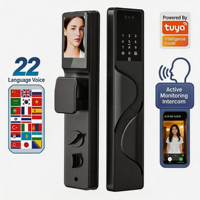Serrure de sécurité numérique intelligente Wi-Fi entièrement automatique avec mot de passe, application, empreinte digitale, clé, en alliage d'aluminium pour porte en bois, données cloud, pour la maison