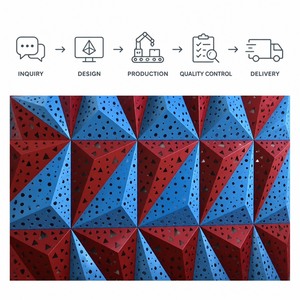 Panneau mural en aluminium coloré, façade perforée 3D, revêtement extérieur, décoration de bâtiment pour hôtel - Product Image 6