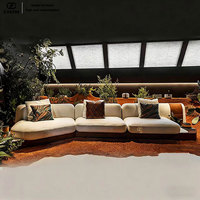 Canapé modulaire en tissu confortable et luxueux, style italien contemporain, pour salon, mobilier d'hôtel