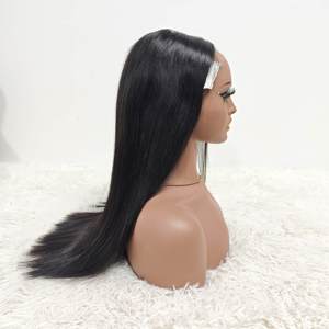 Promotion Letsfly : Perruque de cheveux humains vietnamiens 100% naturels, lisses, grade 11A, double densité, 20 pouces, avec dentelle transparente 2x6 et 5x5, prix 98 $ – Direct Usine - Product Image 2