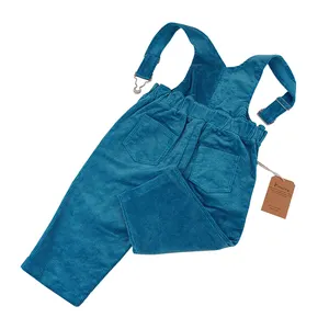 Pinuotu Cute Boy Kids Clothes Striped Spring Rompers Solid Custom Rib Plain Corduroy Cotton Jumpsuit Children Overalls